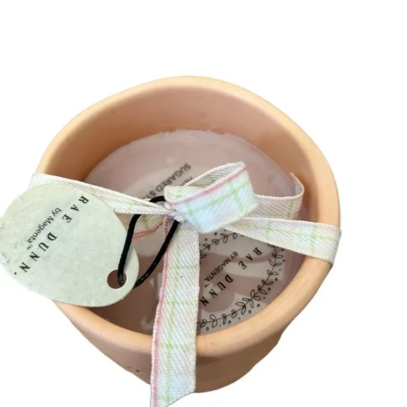 Rae Dunn NWT Peachy Pink Hop To It Candle with Bunny - Picture 3 of 6